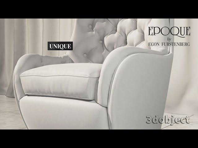 3d моделирование кресла Epoque Unique в 3dsMax, Marvelous Designer | 3d modeling | armchair