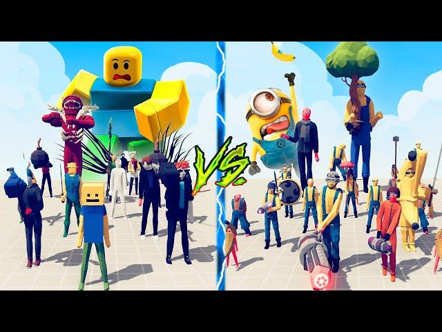 ROBLOX TEAM vs MEGA MINIONS TEAM - Totally Accurate Battle Simulator TABS