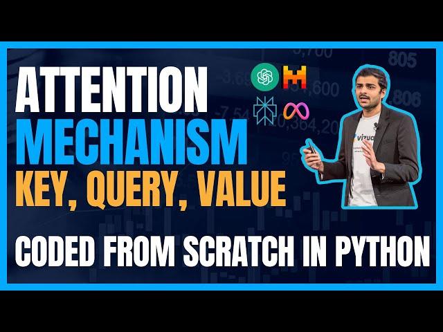 Lecture 15: Coding the self attention mechanism with key, query and value matrices