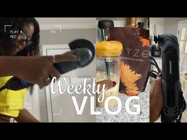 VLOG | Using My New Oscillating Tool, Mushroom Coffee, I Fixed My Kitchen Light + Gold Door Knobs