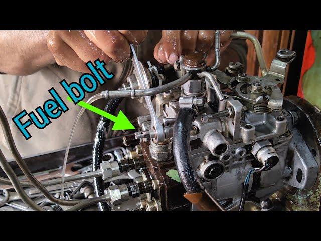 Toyota 2c diesel pump fuel setting and pressure setting