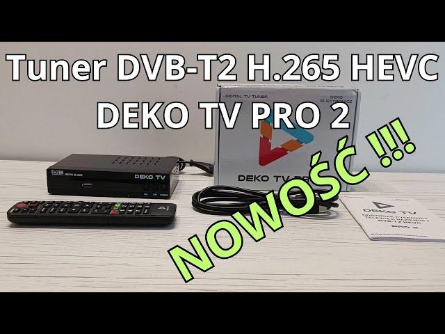 DEKO TV Pro 2 - review of the DVB-T2 tuner with H.265 HEVC - NEW !!