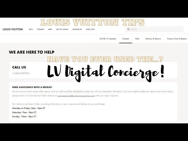 Louis Vuitton Tips #2: Using the LV Digital Concierge