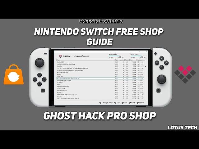Freeshop Guide #8 For Modded Nintendo Switch (Ghost Hacked Pro Shop)