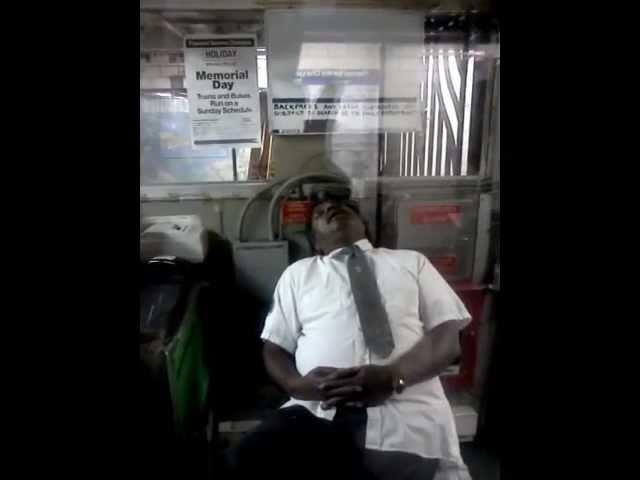 Mta worker sleeping on the job