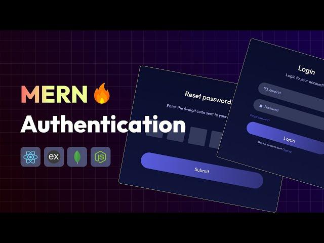 Complete MERN Authentication System With Password Reset, Email Verification, JWT auth