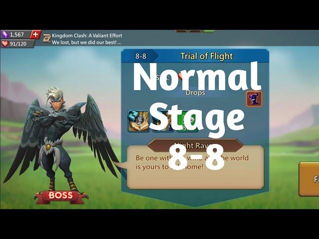 Lords mobile normal stage 8-8 f2p|Trail of flight normal stage 8-8