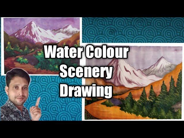 Watercolour drawing tutorial | How to draw a Hill /watercolour painting for beginners #youtubeshorts