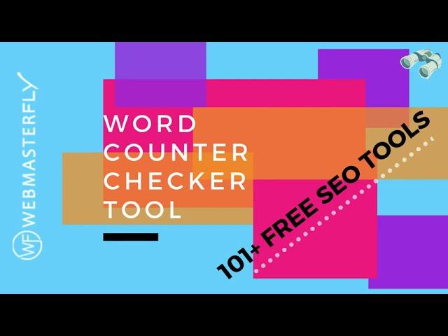 Free Online Character and Word Count Tool by Webmasterfly