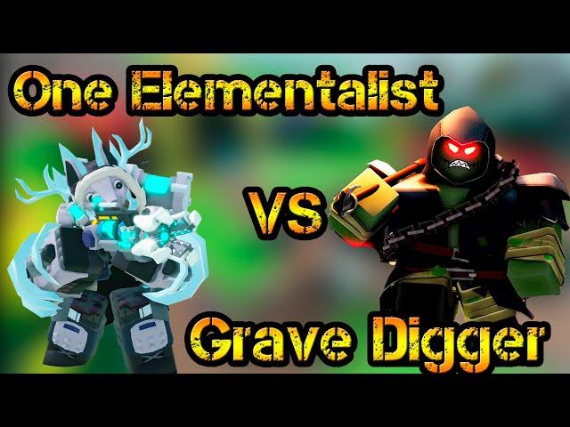 One Elementalist vs Grave Digger Roblox Tower Defense Simulator