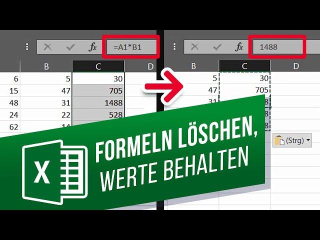 Excel: Formeln löschen, Werte behalten