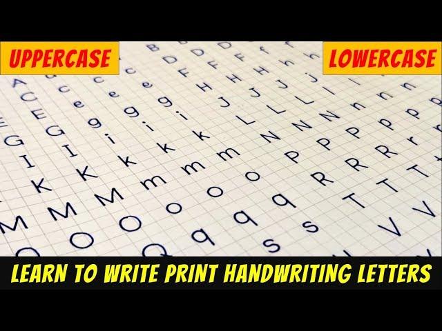 How to write print handwriting letters |  Lowercase and uppercase | Print handwriting practice