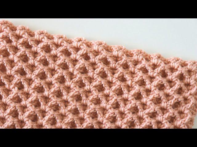 Crochet Easy 3D Diamond Shell Stitch / New Video