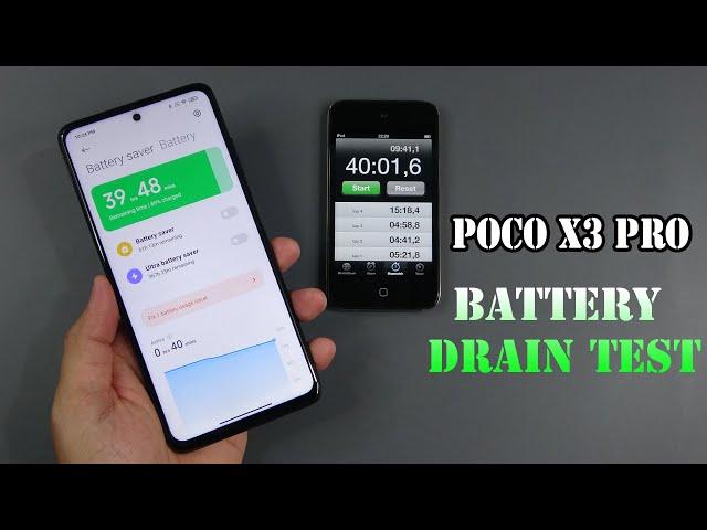 Poco X3 Pro 40 minutes battery drain test