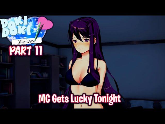 MC Gets Lucky Tonight!!!!(Part 11)(Yuri Route)(DDLC Blue Skies MOD)