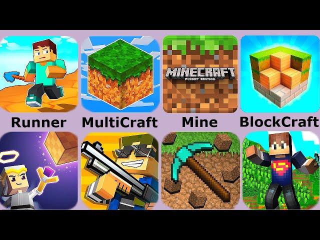 Minecraft,Block Craft 3D,MultiCraft,PickCrafter,King Craft,Craft Runner