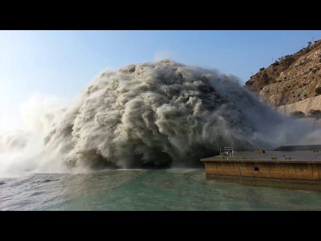 Largest Dam Spillway opening T4 Tarbela