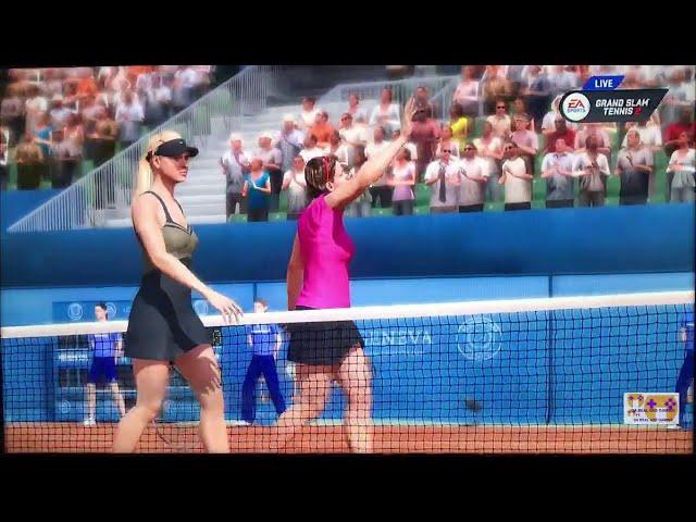 GRAND SLAM TENNIS 2 EA SPORTS FADES & FANTASY CLASSICS SUPERSTAR LEVEL M.Sharapova VS L.Davenport 1