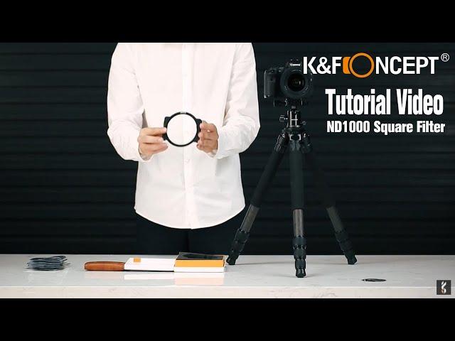 How to Install the K&F Concept ND1000 square filter? / Tutorial Video