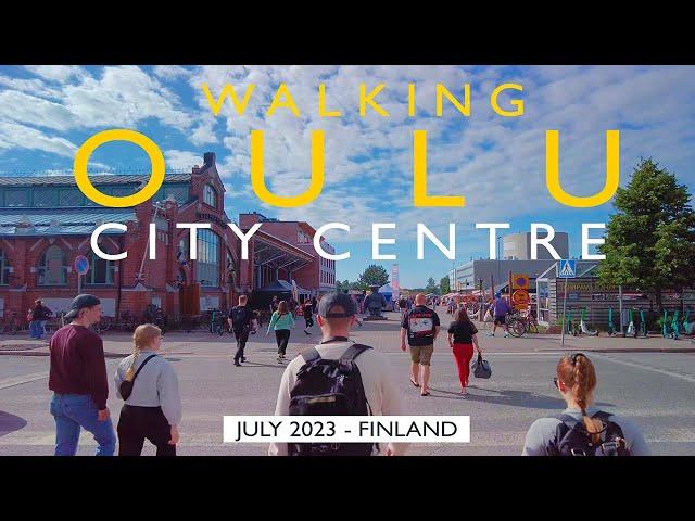 Oulu Walk: City Centre, July 2023, Finland [4K]