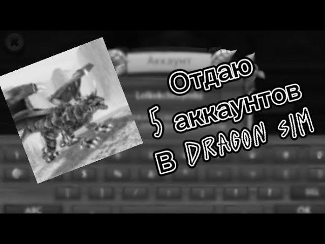 Отдаю аккаунты в Dragon sim! (5 акков!)