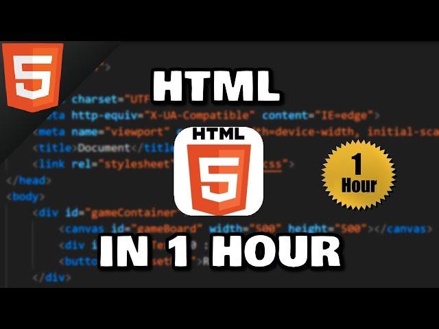 Learn HTML in 1 hour 