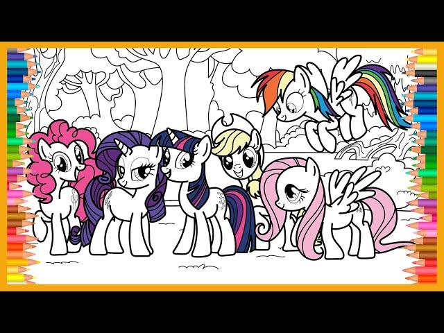 Coloring My Little Pony in Forest | How To Color, Easy Coloring, Painting & Drawing