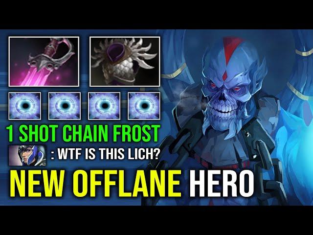 WTF Offlane Carry Lich 1 Shot Chain Frost with Khanda Blade Mail Hard Counter Any Hero Dota 2