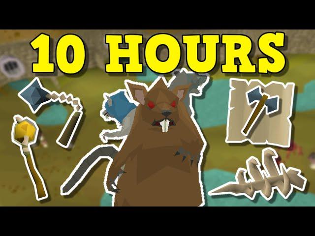 Loot From 10 Hours Of Scurrius The Rat King | Boss Guide INSANE Combat XP (OSRS)