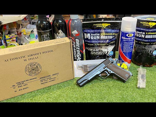 R31 ARMY Upgrade สีดำ โมเดล M1911 A1 ค่าย ARMY ปืนสั้นอัดแก็สสวยๆที่น่าเก็บน่าสะสมอีก1รุ่นครับ