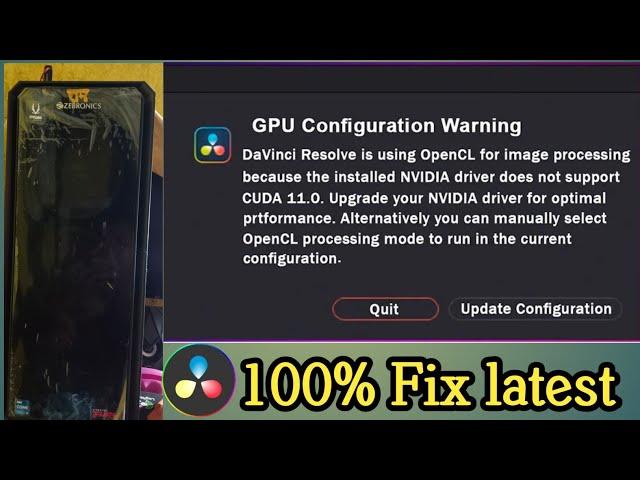 GPU Configuration warning | update configuration | Davinci 19 new update today |davinci19 GPU update