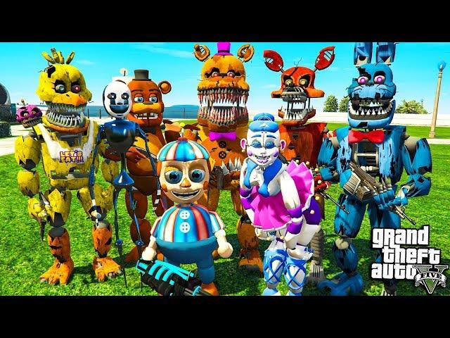 ФРЕДДИ И ЧИКА АНИМАТРОНИКИ ФНАФ ВЕРНУЛИСЬ В ГТА 5 МОДЫ! FNAF ОБЗОР МОДА В GTA 5! ИГРЫ ГТА ВИДЕО MODS