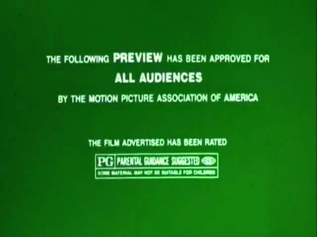 Green PG MPAA Bumper (1981)