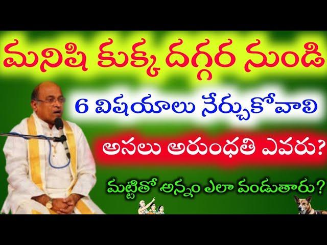 మనిషి కుక్క దగ్గర నుండి 6 విషయాలను నేర్చుకోవాలి అసలు అరుంధతి ఎవరు | Garikapati Narsimha Rao @TTR1