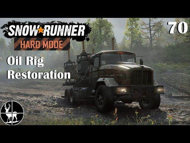 (EP70) Oil Rig Restoration ️ SnowRunner Hard Mode ️ Season 0