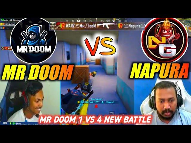 MR DOOM vs NAPURA || New battle  &  || Mr doom 1 vs 4 ‍ || Pubg Mobile