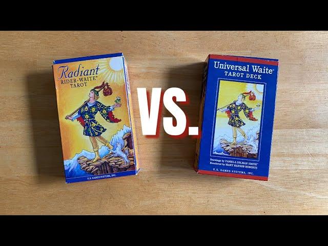 Universal Waite Tarot vs Radiant Rider-Waite Tarot