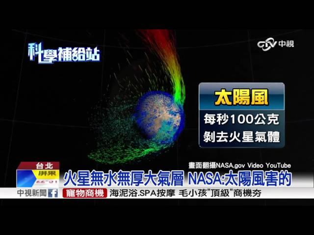 火星失去水分  NASA:太陽風害的│中視新聞20151115