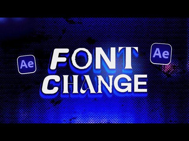 Font Change Animation - After Effects Tutorial