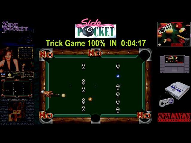 [TAS] SNES - Side Pocket (Trick Game 100%) in 4:17 by VELHO