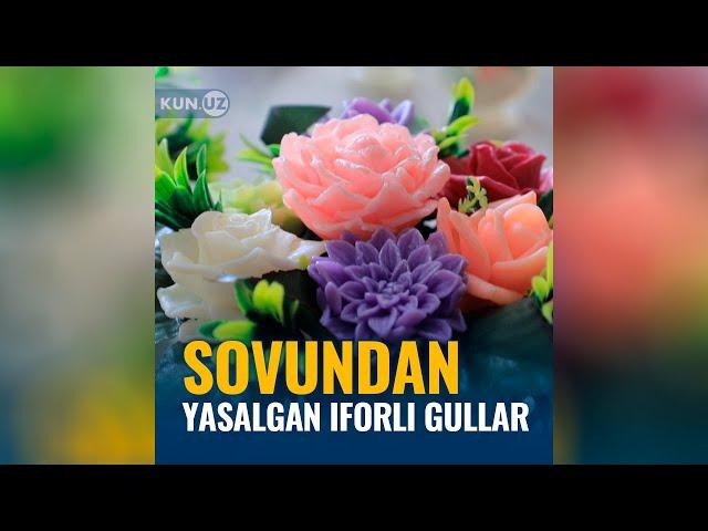 Atir sovundan yasalayotgan gullar