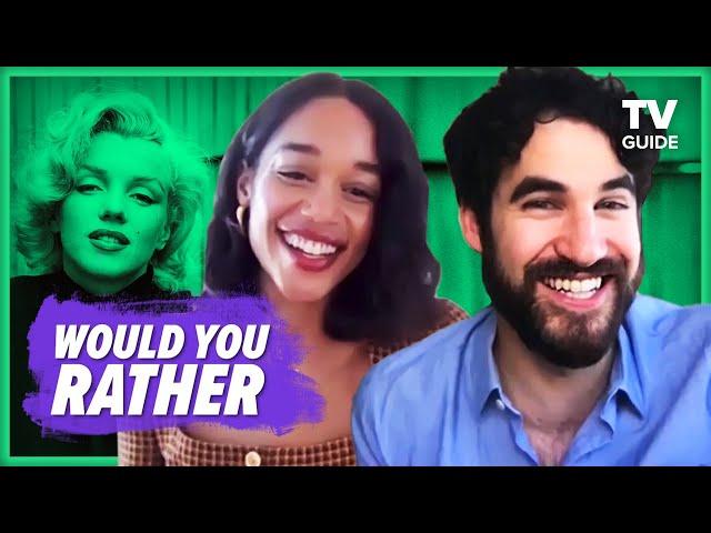 Netflix's Hollywood Cast Plays Who Would You Rather | Darren Criss, Laura Harrier, Jim Parsons