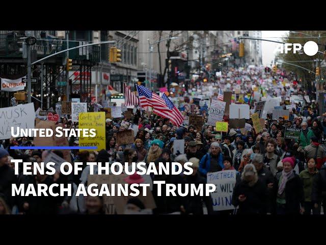 'Hands off' protests against Trump and Musk in New York and Washington | AFP