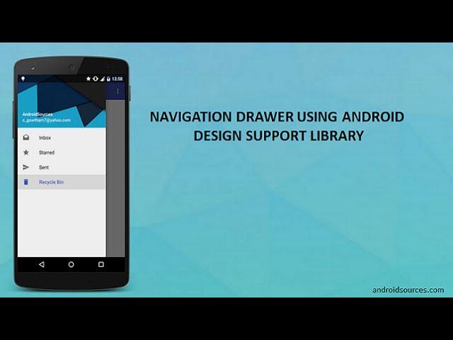 Navigation Drawer Material Design Using Design Support Library