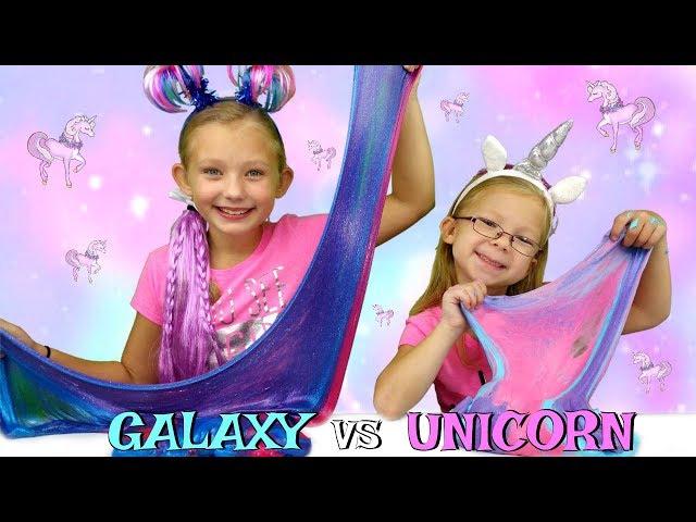 GALAXY Slime vs UNICORN Slime Challenge!!! DIY Viral Slimes Tested!!!