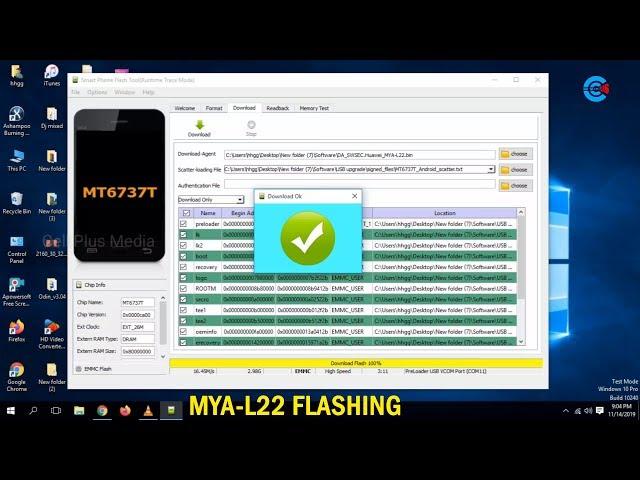 How To Flash Huawei MYA-L22 With SP Flashtool 100% Working file