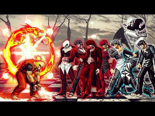 [KOF Mugen] Dragon Ken Vs Blood Flame, White Flame Iori Yagami Team