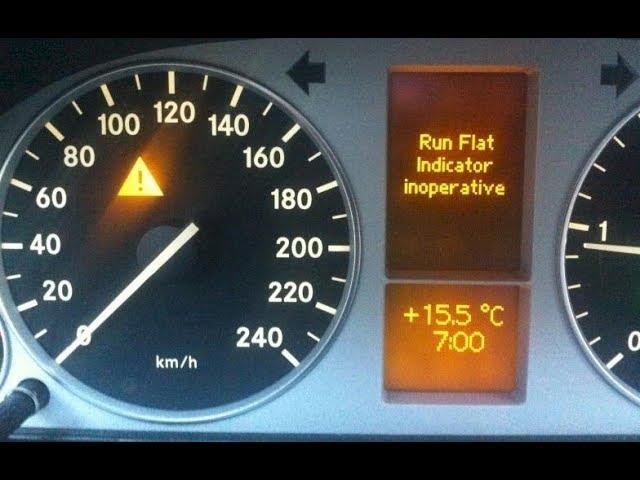 Mercedes B A Class Run Flat Indicator Inoperative ESP error message and fix