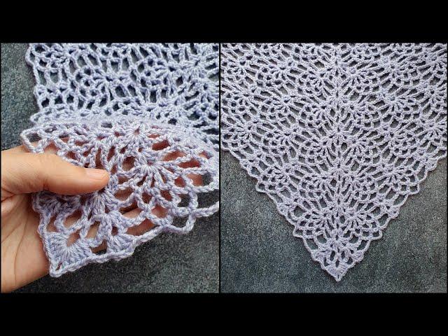 Beauty is in simplicity! Delicate openwork crochet shawl. Crochet.