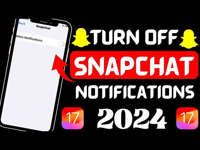 How to turn off snapchat notifications on iOS 17/2024 | How to disable snapchat notifications 2024